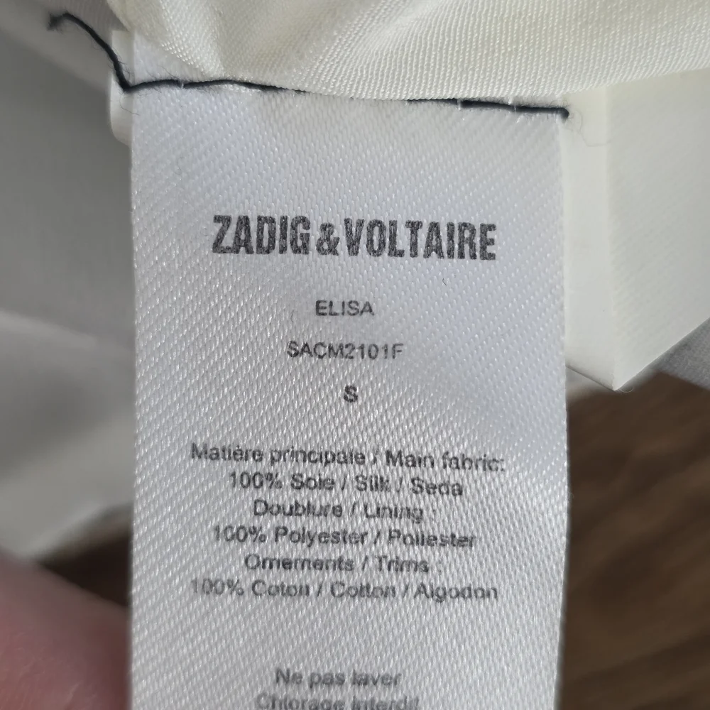 Zadig & Voltaire Silk Rhinestone and Embroidery Vest Size Small - Picture 7 of 9